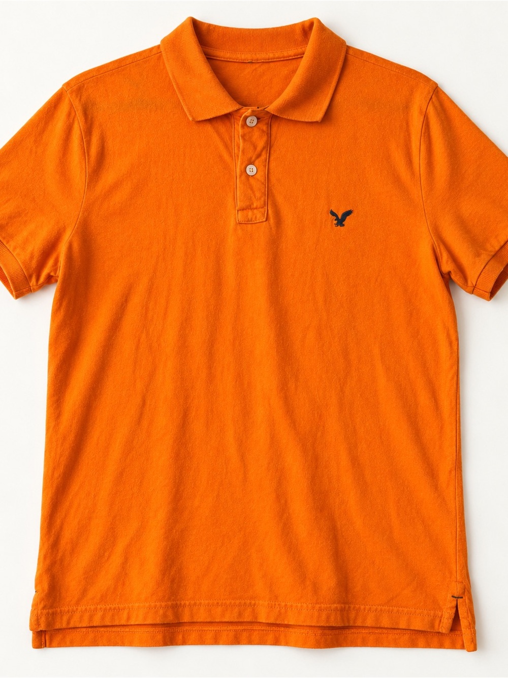 American Eagle Orange Classic Fit Cotton Polo Shirt Men’s Small
